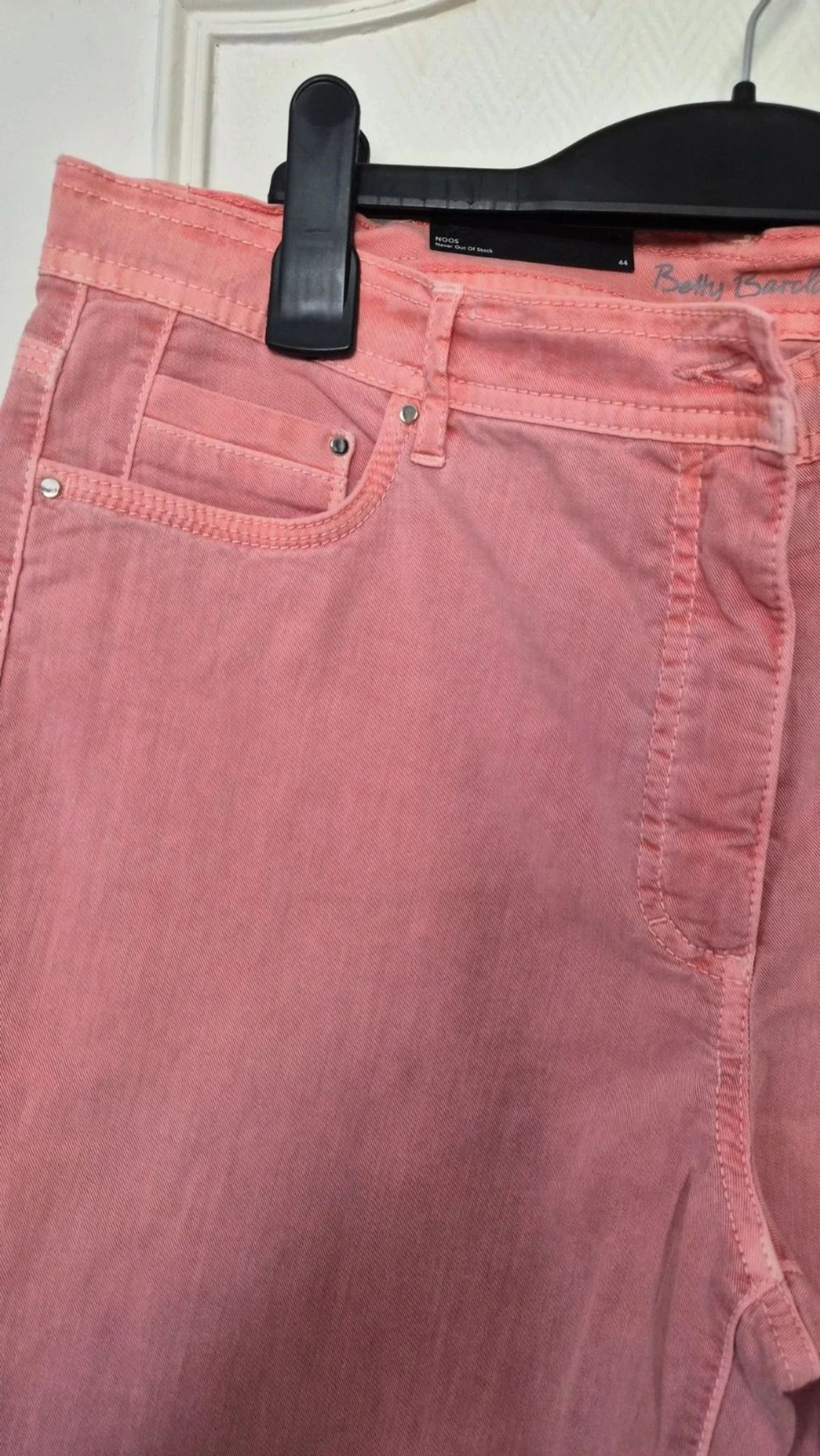 Betty Barclay women's summer trousers salmon size 46, 89% cotton, new – photo 4